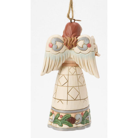 Jim Shore Jim Shore White Woodland Angel with Owl Ornament
