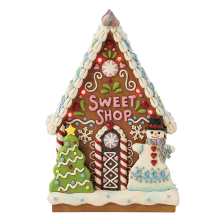 Jim Shore Jim Shore Gingerbread LED Sweet Shop Figurine