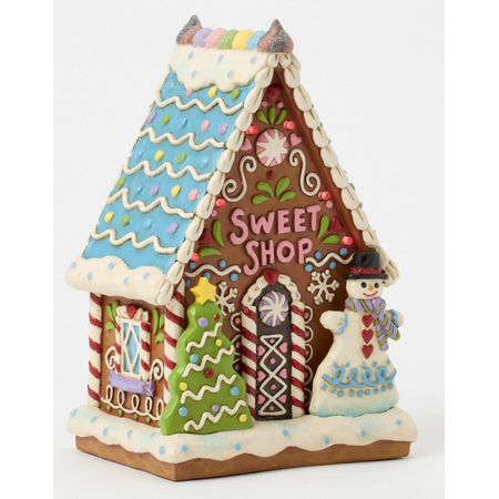 Jim Shore Jim Shore Gingerbread LED Sweet Shop Figurine