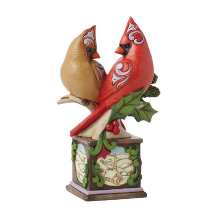 Jim Shore Jim Shore Cardinal Pair on Pedestal Figurine