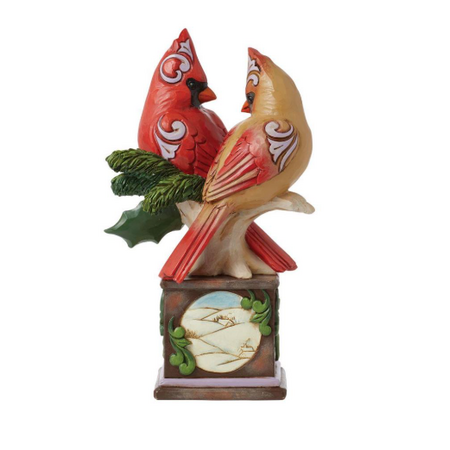 Jim Shore Jim Shore Cardinal Pair on Pedestal Figurine