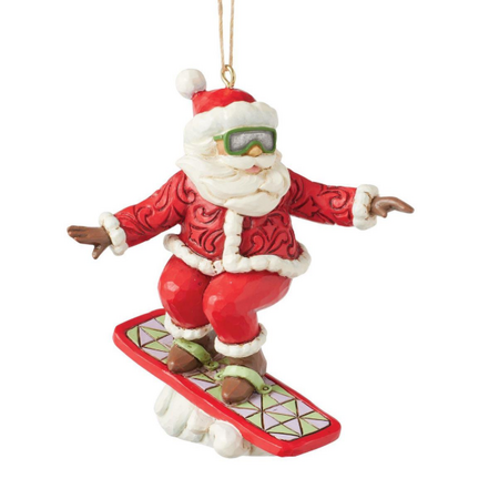 Jim Shore Jim Shore  Snowboarding Santa Ornament