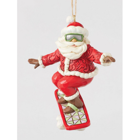 Jim Shore Jim Shore  Snowboarding Santa Ornament