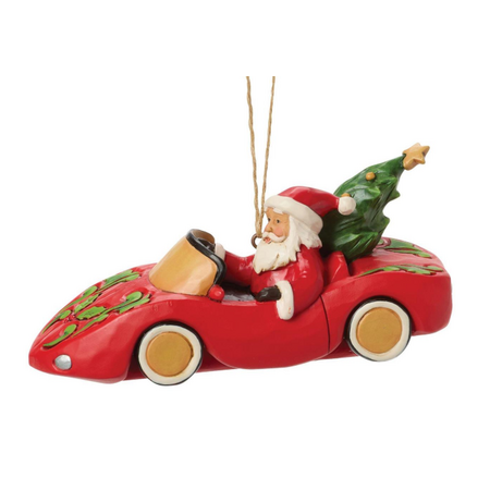 Jim Shore Jim Shore Santa in Sports Car Ornament