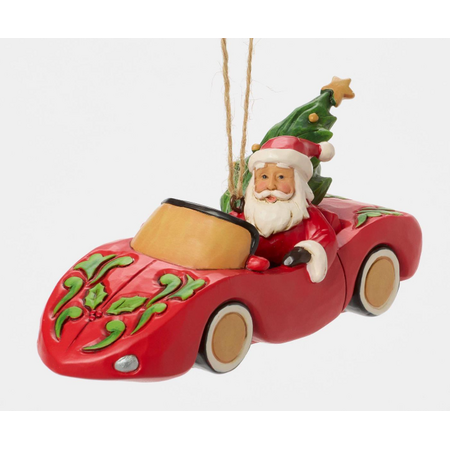 Jim Shore Jim Shore Santa in Sports Car Ornament