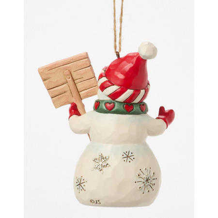 Jim Shore Jim Shore Snowman Peace & Joy Sign Ornament