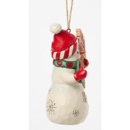 Jim Shore Jim Shore Snowman Peace & Joy Sign Ornament