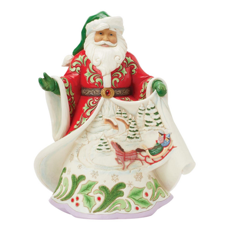 Jim Shore Jim Shore Santa Winter Scene Musical Figurine