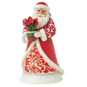Jim Shore Jim Shore Santa with Blooming Amaryllis Figurine