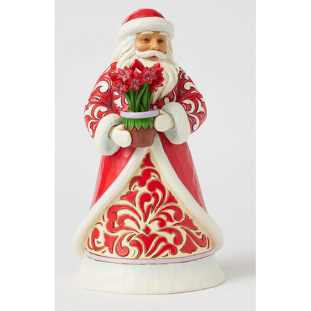 Jim Shore Jim Shore Santa with Blooming Amaryllis Figurine