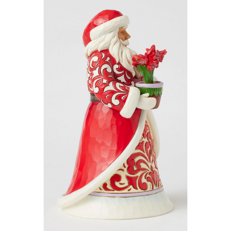 Jim Shore Jim Shore Santa with Blooming Amaryllis Figurine