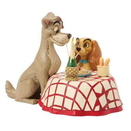 Jim Shore Jim Shore Lady & Tramp Spaghetti Scene LED Figurine
