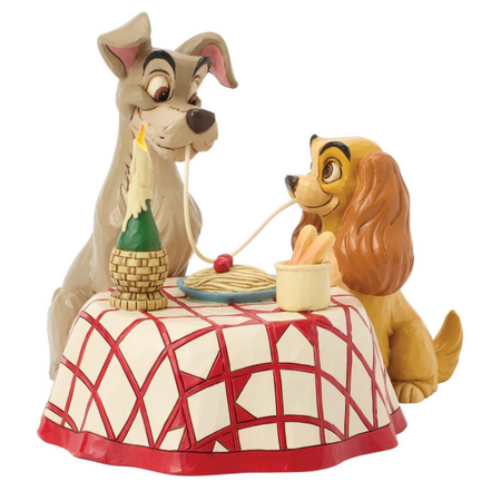 Jim Shore Jim Shore Lady & Tramp Spaghetti Scene LED Figurine