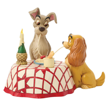 Jim Shore Jim Shore Lady & Tramp Spaghetti Scene LED Figurine