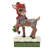 Jim Shore Jim Shore Rudolph with Knit Hat Figurine