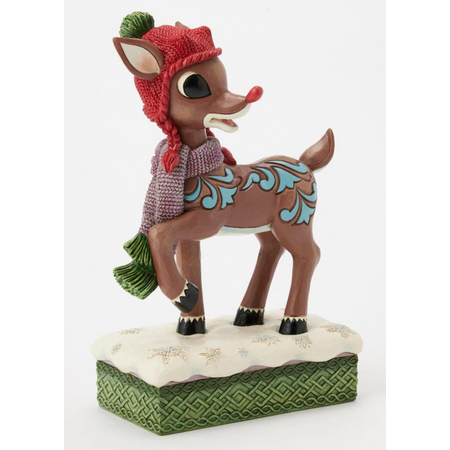 Jim Shore Jim Shore Rudolph with Knit Hat Figurine
