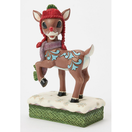 Jim Shore Jim Shore Rudolph with Knit Hat Figurine