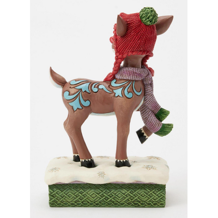 Jim Shore Jim Shore Rudolph with Knit Hat Figurine