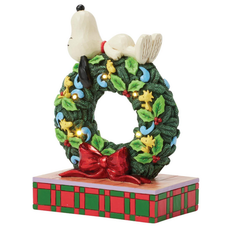 Jim Shore Jim Shore Snoopy Sleeping on LED Wreath Figurine