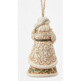 Jim Shore Jim Shore White Woodland Santa Holding Fawn Ornament