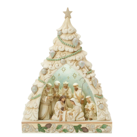 Jim Shore Jim Shore Woodland Tree Nativity Diorama LED Figurine