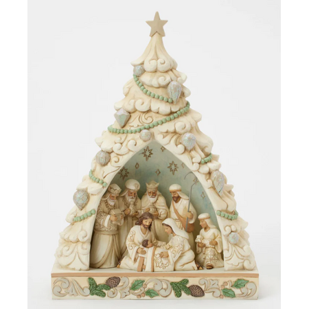 Jim Shore Jim Shore Woodland Tree Nativity Diorama LED Figurine