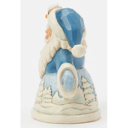 Jim Shore Jim Shore Blue Santa with Owl Mini Figurine