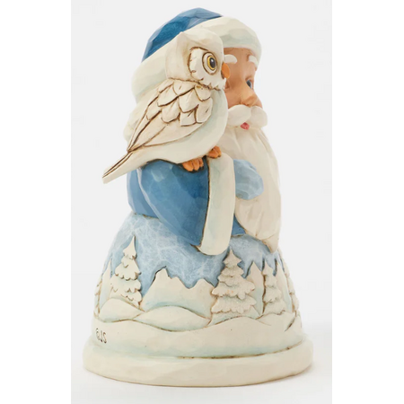 Jim Shore Jim Shore Blue Santa with Owl Mini Figurine