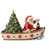 Jim Shore Jim Shore Santa in Boat With Tree Figurine