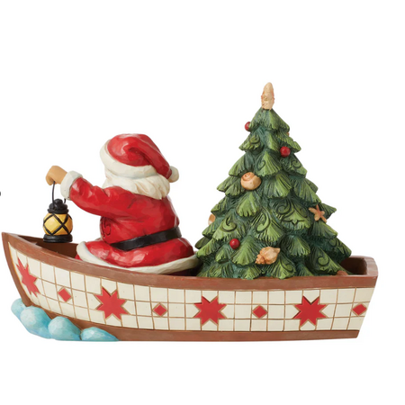 Jim Shore Jim Shore Santa in Boat With Tree Figurine