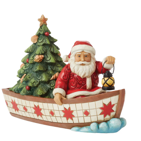 Jim Shore Jim Shore Santa in Boat With Tree Figurine