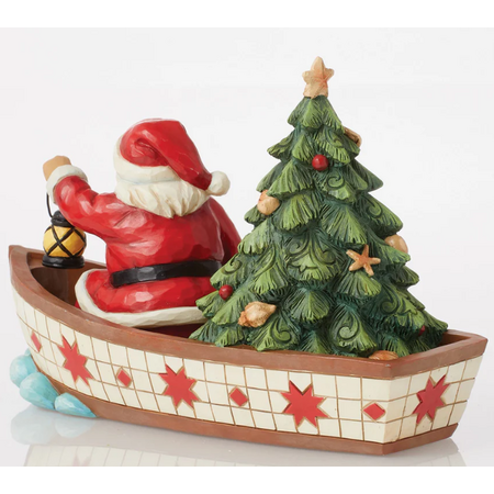 Jim Shore Jim Shore Santa in Boat With Tree Figurine