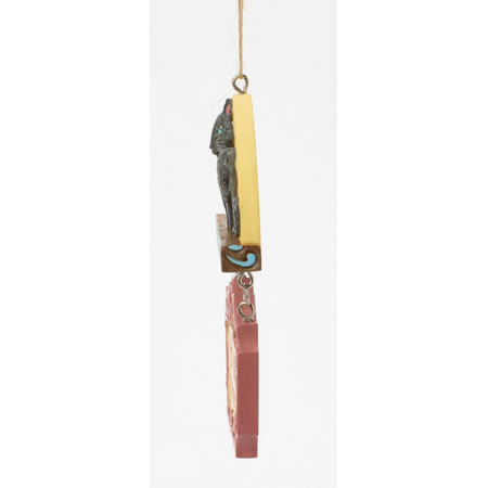 Jim Shore Jim Shore Coraline Black Cat on Pink Palace Sign Ornament