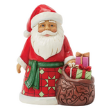 Jim Shore Jim Shore Santa with Toy Bag Pint Sized Figurine