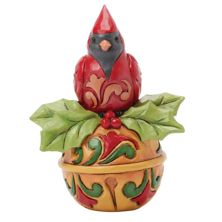 Jim Shore Jim Shore Cardinal on Jingle Bell Mini Figurine
