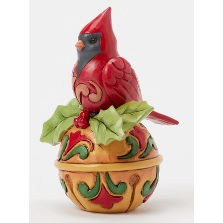 Jim Shore Jim Shore Cardinal on Jingle Bell Mini Figurine