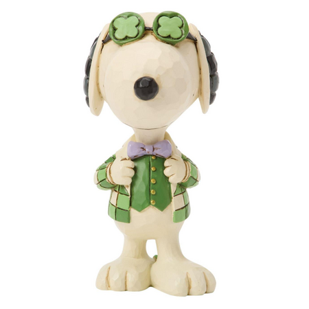 Jim Shore Jim Shore Snoopy Shamrock Glasses Mini Figurine