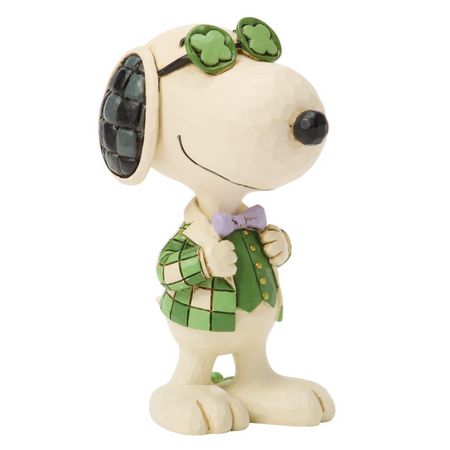 Jim Shore Jim Shore Snoopy Shamrock Glasses Mini Figurine
