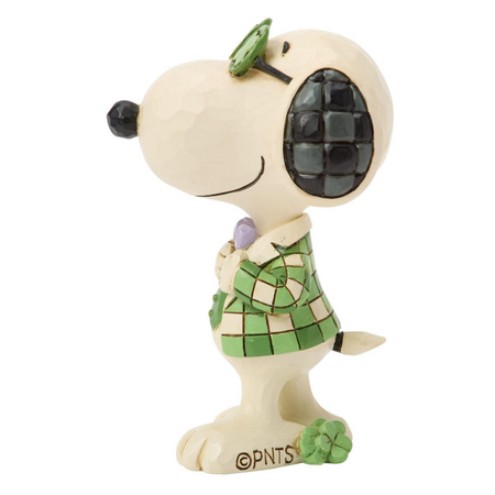 Jim Shore Jim Shore Snoopy Shamrock Glasses Mini Figurine