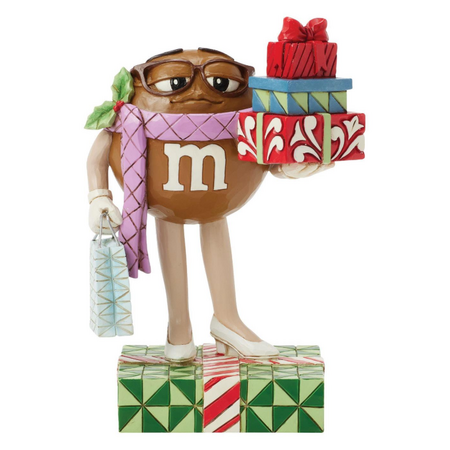Jim Shore Jim Shore M&M Brown Character with Presents Figurine