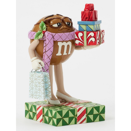 Jim Shore Jim Shore M&M Brown Character with Presents Figurine