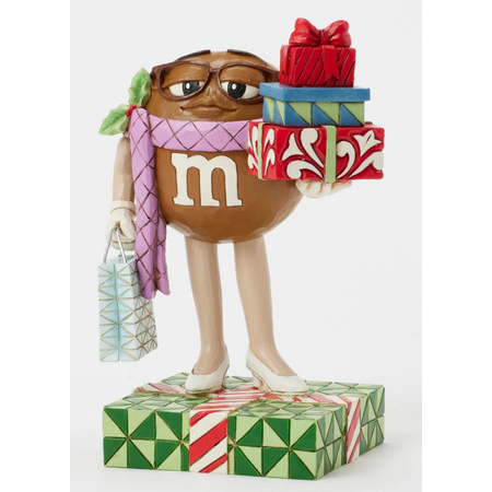 Jim Shore Jim Shore M&M Brown Character with Presents Figurine