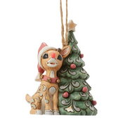 Jim Shore Jim Shore Woodland Rudolph with Tree LED Ornament
