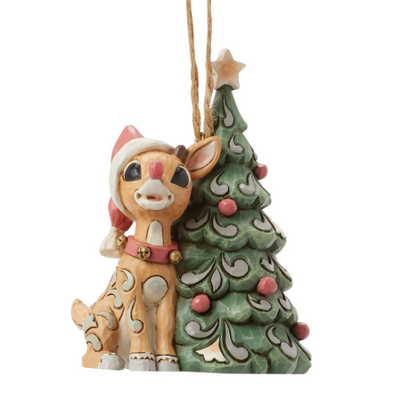 Jim Shore Jim Shore Woodland Rudolph with Tree LED Ornament