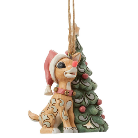 Jim Shore Jim Shore Woodland Rudolph with Tree LED Ornament