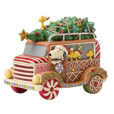 Jim Shore Jim Shore Peanuts Gingerbread Van Figurine