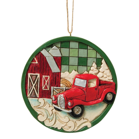 Jim Shore Jim Shore Highland Glen Red Truck Ornament