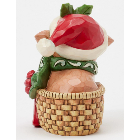 Jim Shore Jim Shore Highland Cow in Basket Mini Figurine