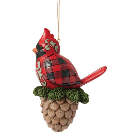 Jim Shore Jim Shore Highlnd Glen Cardinal Pine Ornament