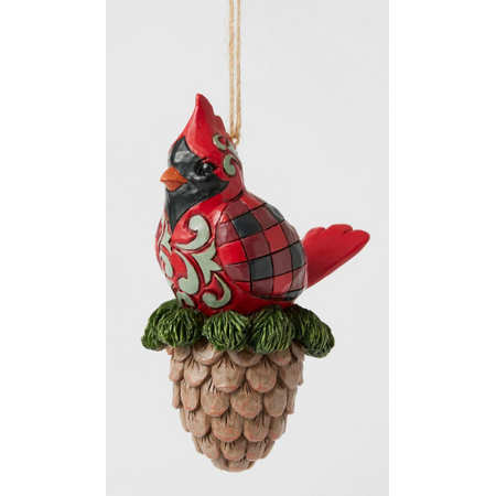 Jim Shore Jim Shore Highlnd Glen Cardinal Pine Ornament